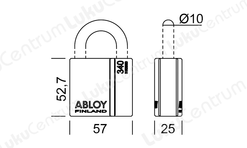 Abloy Padlock PL340 Mount Chain